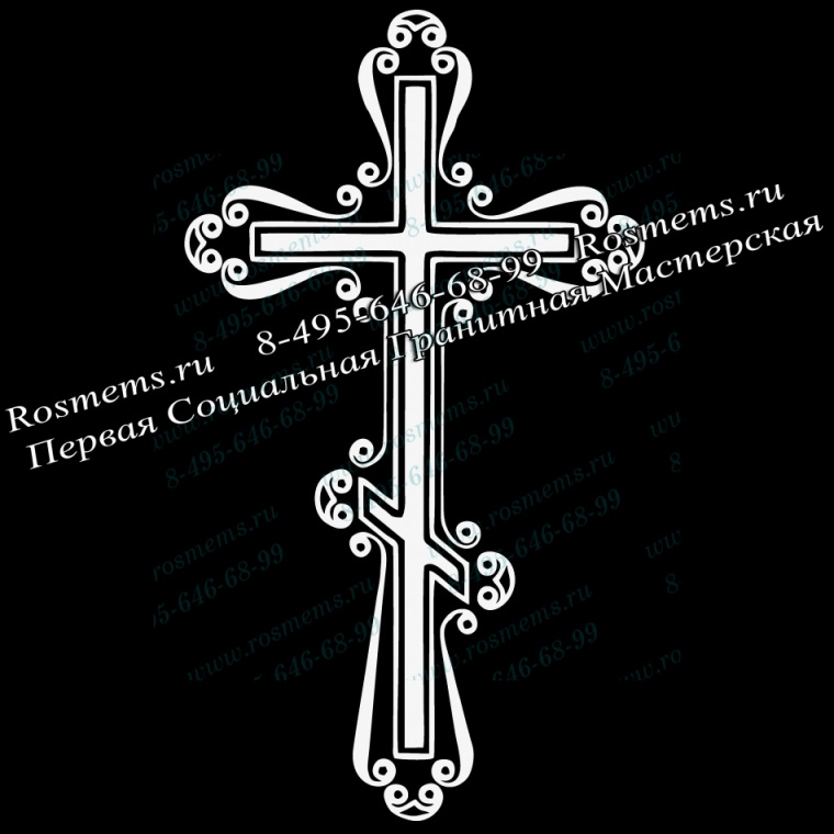 №06 Гравировка креста на памятник из гранита
